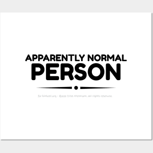 Apparently Normal Person - black text Posters and Art